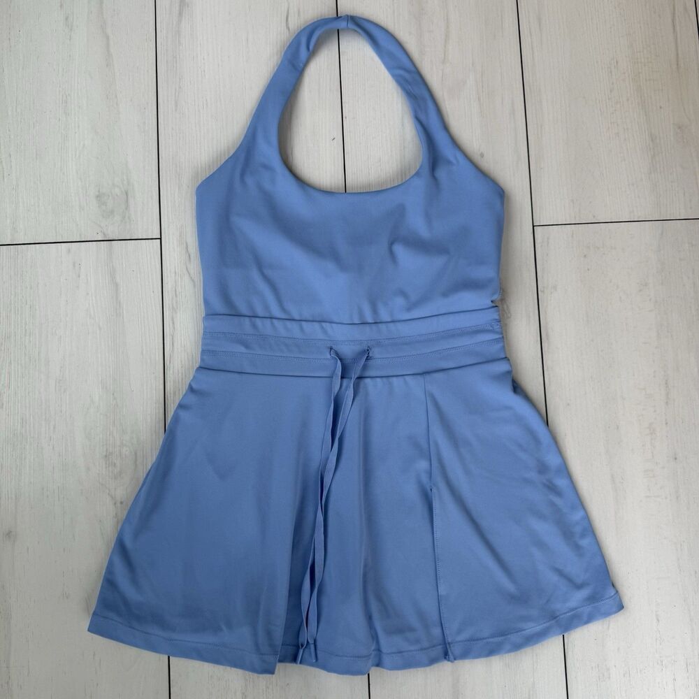 Blogilates Women's Small Game Set Match Halter Active Dress - Steel Blue - Picture 5 of 13